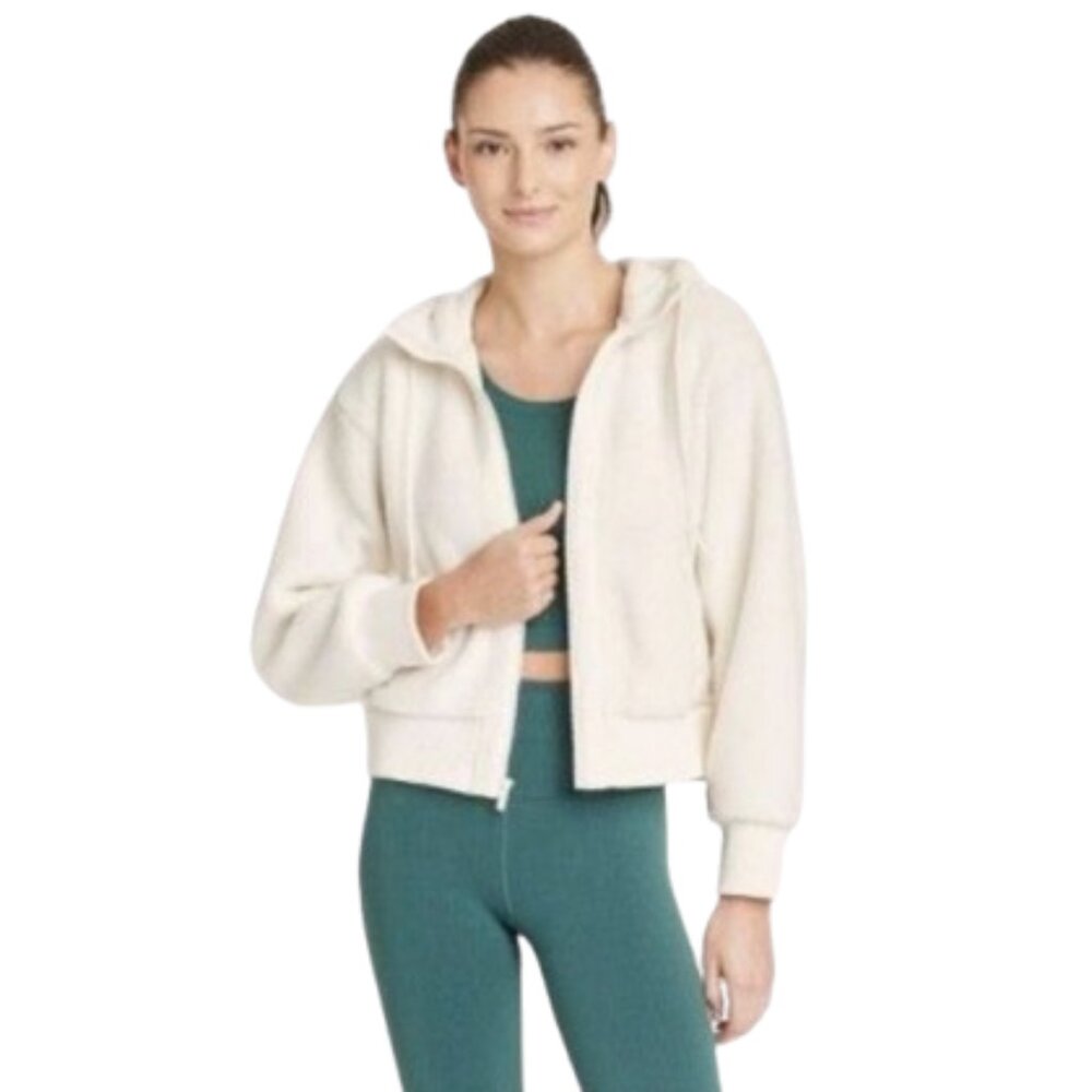 🌿all in motion Women's High Pile Hooded Fleece Jacket [S]🌿